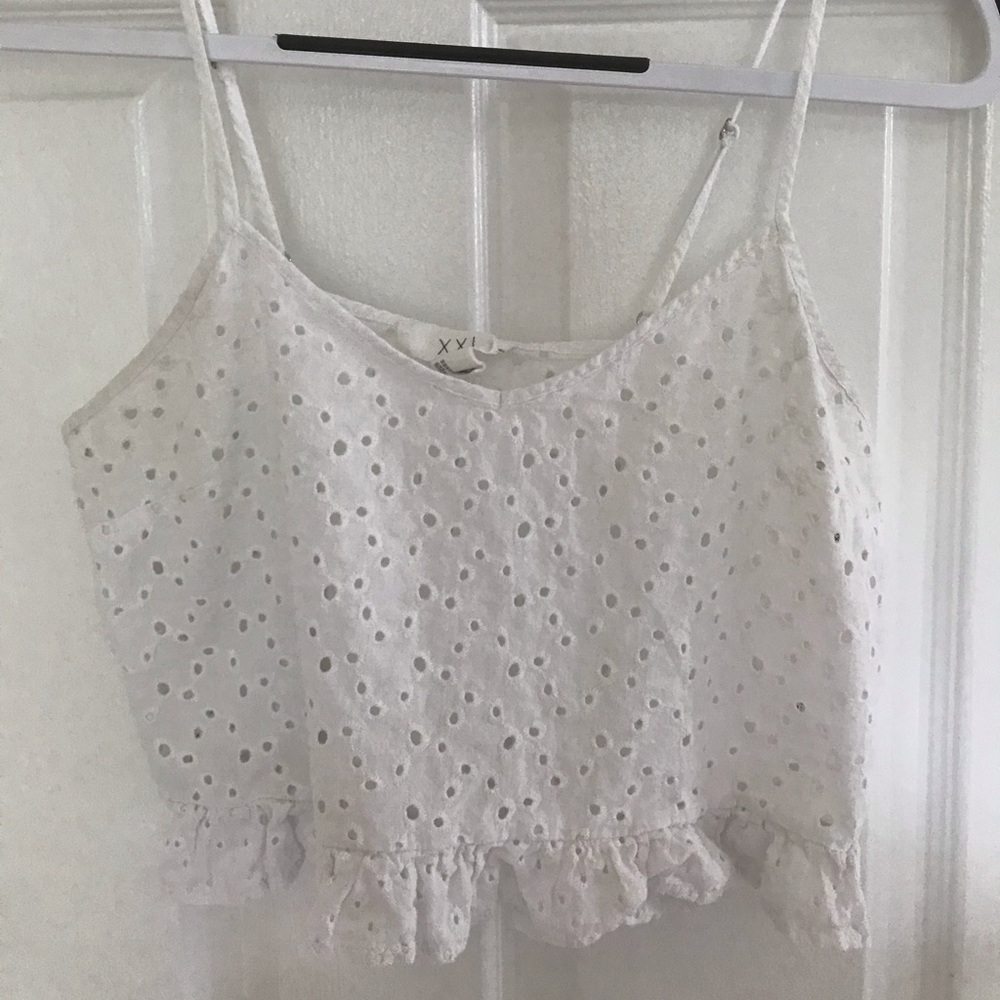 Eyelet crop top